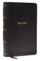 KJV Personal Size Large Print Single-Column Reference Bible (Comfort Print)-Black Leathersoft