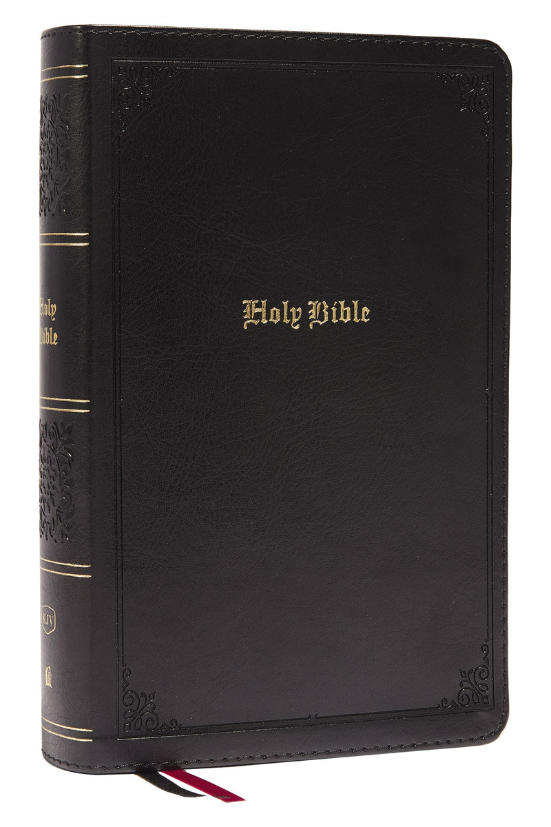KJV Personal Size Large Print Single-Column Reference Bible (Comfort Print)-Black Leathersoft Indexed