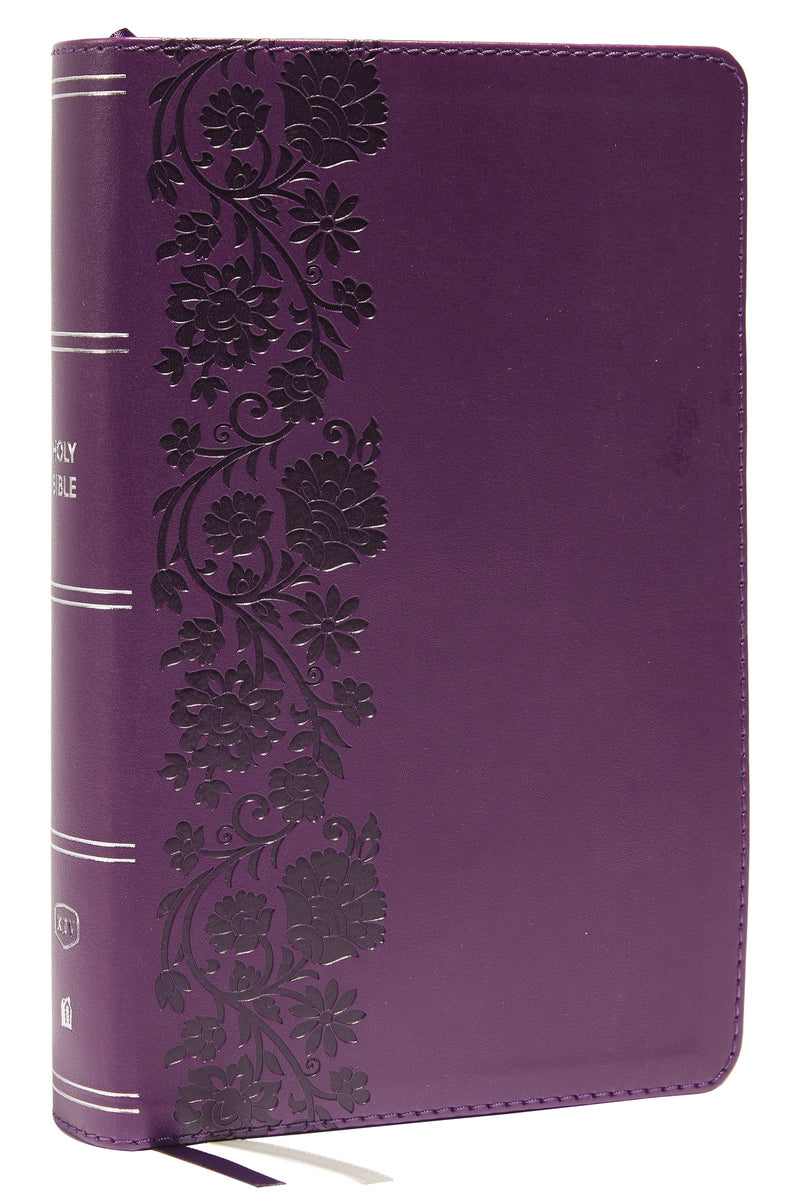 KJV Personal Size Large Print Single-Column Reference Bible (Comfort Print)-Purple Leathersoft Indexed