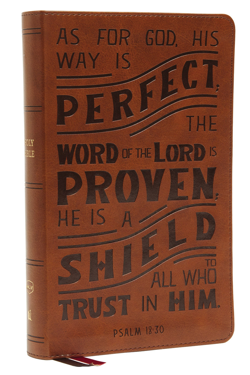 NKJV Personal Size Reference Bible  Verse Art Cover Collection (Comfort Print)-Tan Leathersoft
