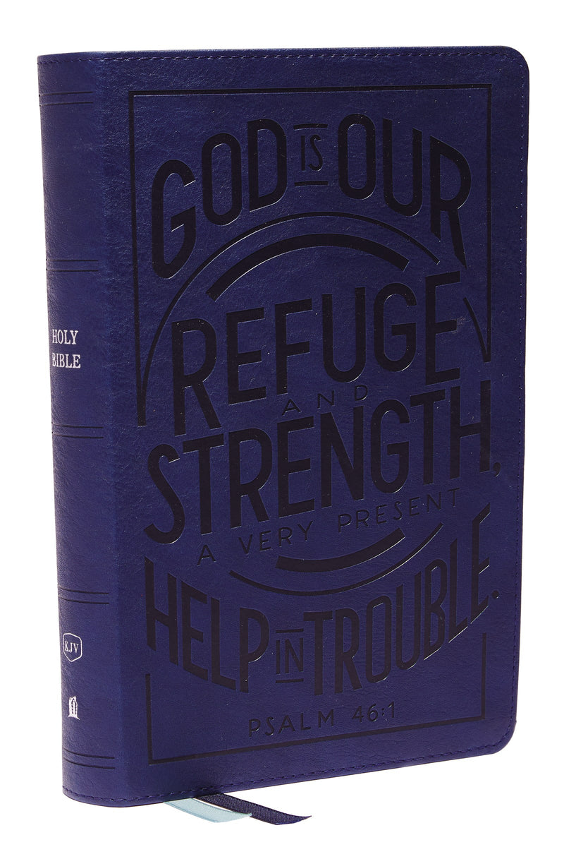 KJV Personal Size Reference Bible  Verse Art Cover Collection (Comfort Print)-Blue Leathersoft