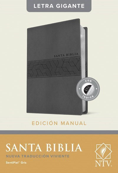 Span-NTV Handy Size Bible/Large Print (Santa Biblia  Edicion Manual  Letra Gigante)-Gray LeatherLike  Indexed