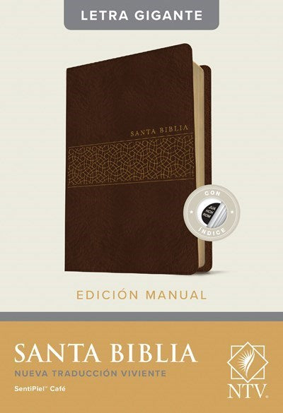Span-NTV Handy Size Bible/Large Print (Santa Biblia  Edicion Manual  Letra Gigante)-Brown LeatherLike Indexed