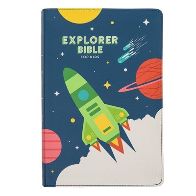 CSB Explorer Bible For Kids-Blast Off LeatherTouch Indexed