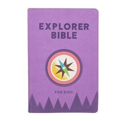 CSB Explorer Bible For Kids-Lavender Compass LeatherTouch Indexed