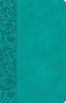 CSB Large Print Personal Size Reference Bible-Teal LeatherTouch