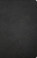 CSB Large Print Personal Size Reference Bible-Black Genuine Leather