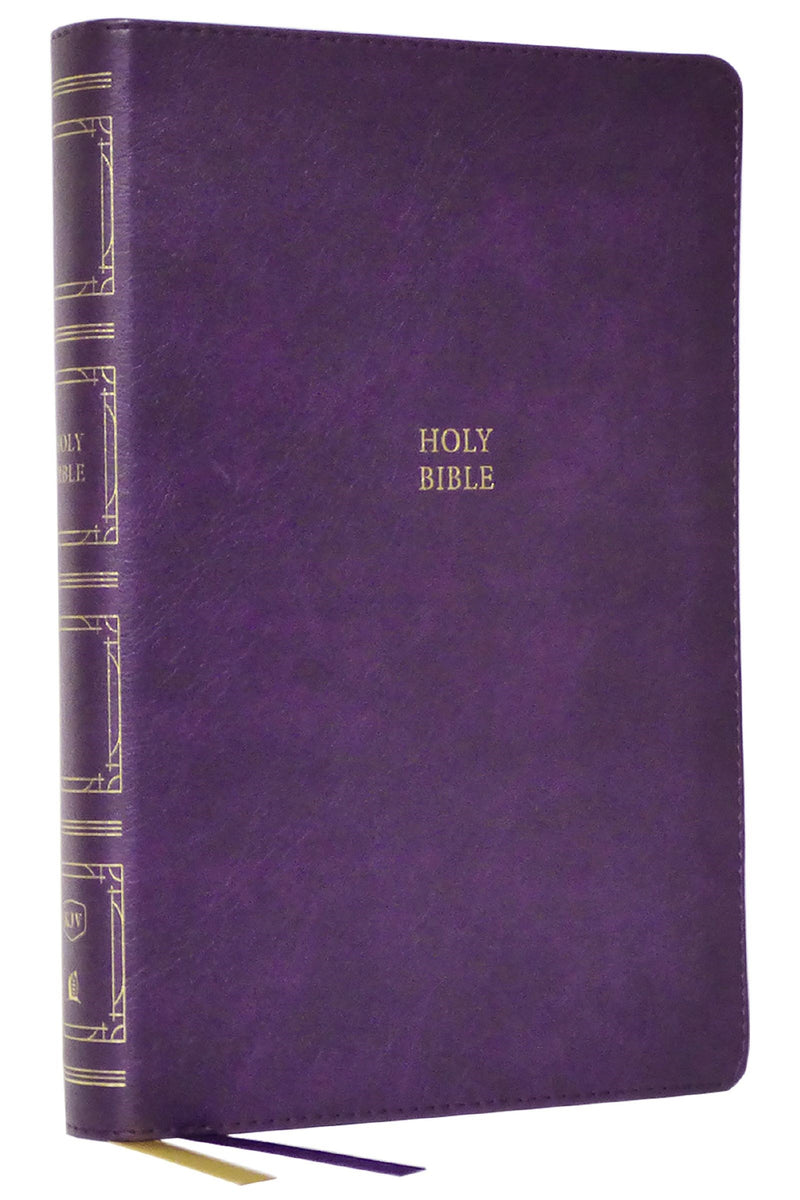KJV Paragraph-Style Large Print Thinline Bible (Comfort Print)-Purple Leathersoft