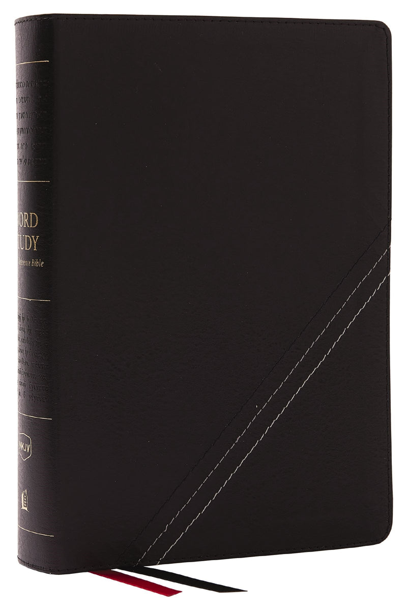 NKJV Word Study Reference Bible (Comfort Print)-Black Bonded Leather