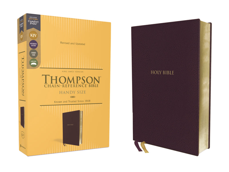 KJV Thompson Chain-Reference Bible/Handy Size (Comfort Print)-Burgundy Leathersoft