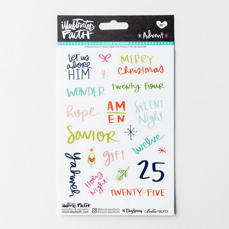 Advent - Clear stickers