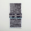Black - Cardstock stickers alphabet
