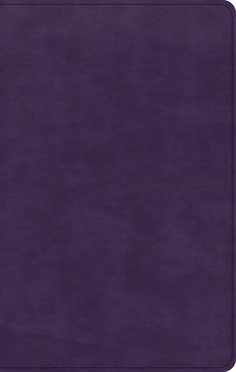 CSB Single-Column Personal Size Bible-Plum LeatherTouch