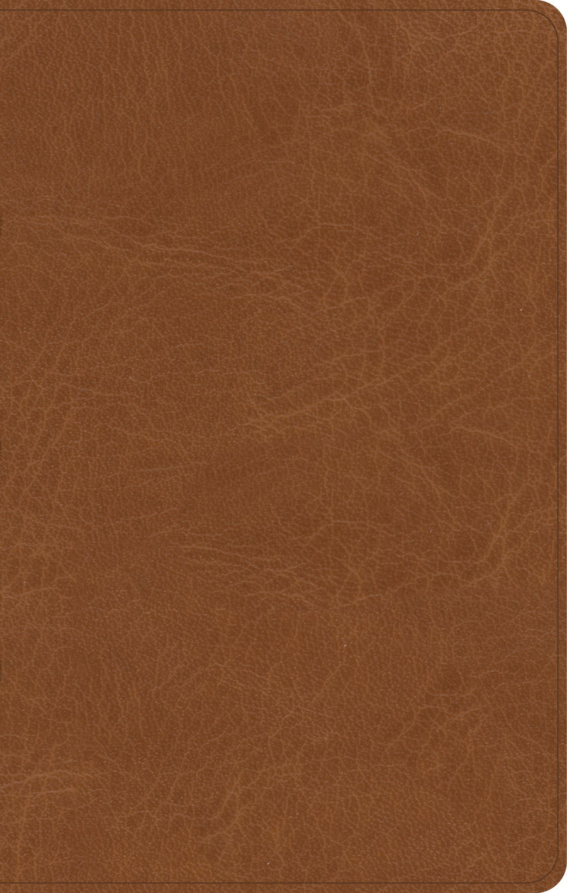 CSB Single-Column Personal Size Bible-Saddle Brown Genuine Leather