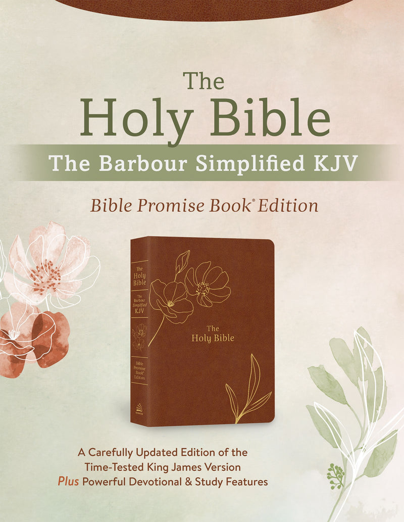 KJV Simplified Bible: The Bible Promise Book Edition-Chestnut Floral DiCarta