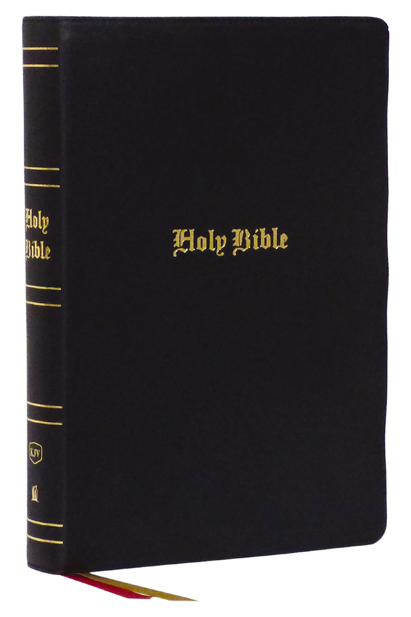 KJV Super Giant Print Reference Bible (Comfort Print)-Black Genuine Leather Indexed