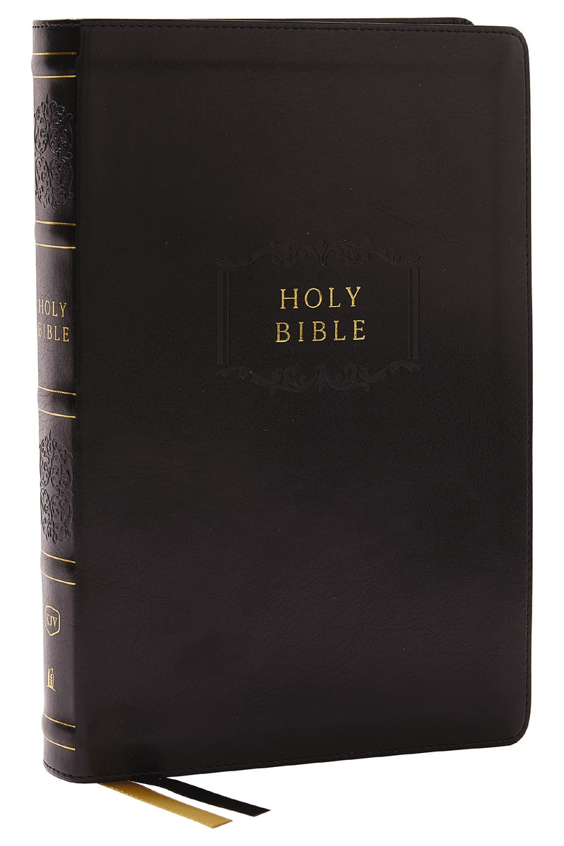 KJV Center-Column Reference Bible (Comfort Print)-Black Leathersoft