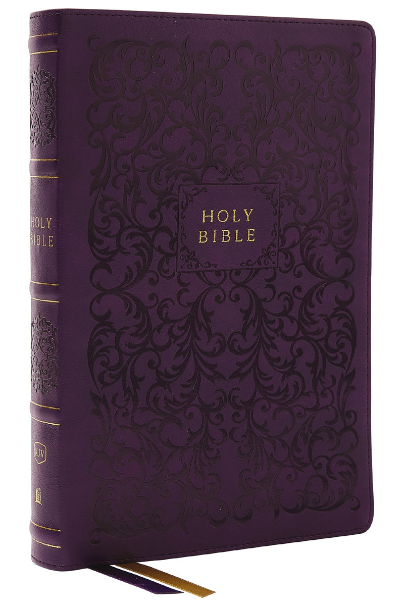 KJV Center-Column Reference Bible (Comfort Print)-Purple Leathersoft 