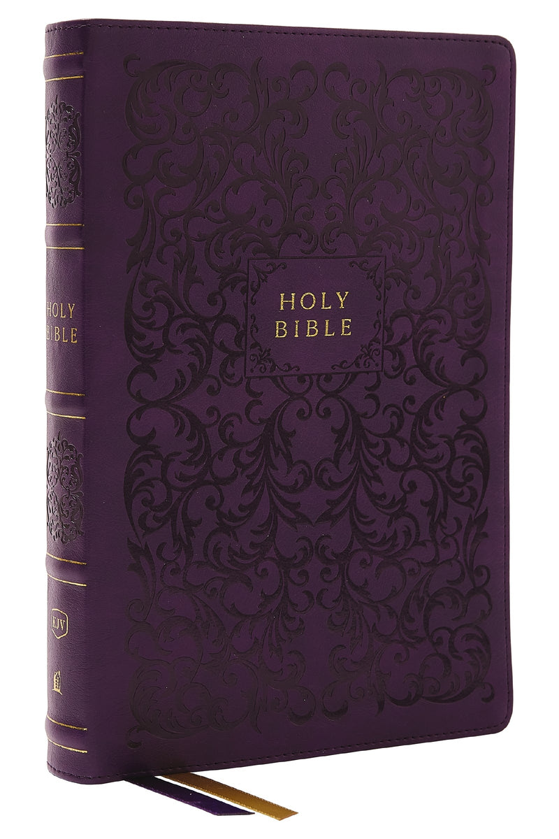 KJV Center-Column Reference Bible (Comfort Print)-Purple Leathersoft Indexed