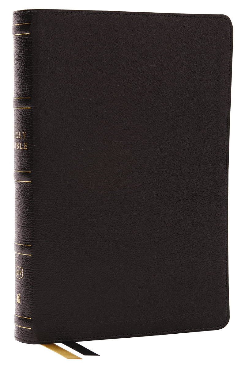 KJV Center-Column Reference Bible (Comfort Print)-Black Genuine Leather Indexed