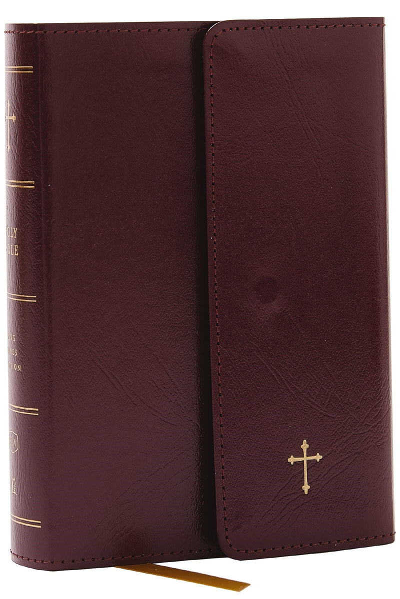 KJV Compact Reference Bible (Comfort Print)-Burgundy Leatherflex