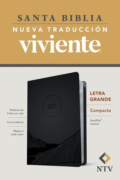 Span-NTV Compact Large Print Bible (Santa Biblia Edicion Compacta  Letra Grande)-Charcoal LeatherLike