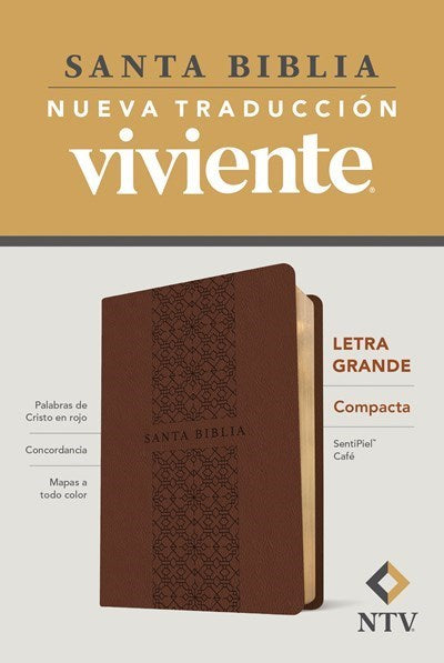 Span-NTV Compact Large Print Bible (Santa Biblia Edicion Compacta  Letra Grande)-Brown LeatherLike