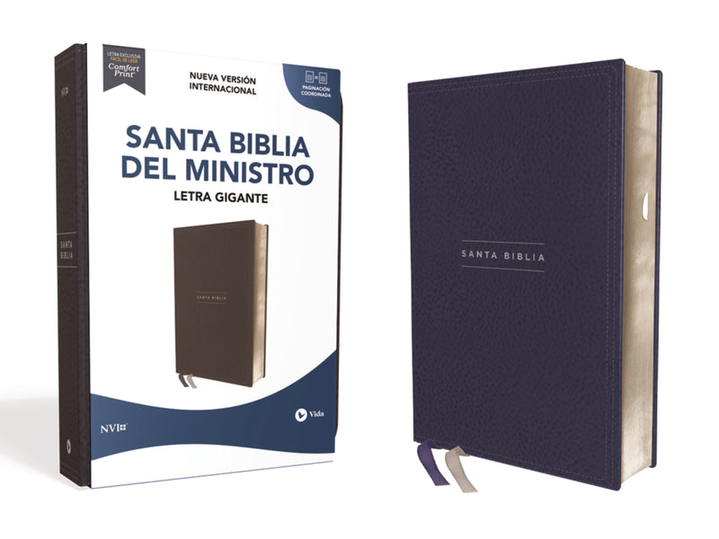 Span-NIV Minister's Holy Bible (Revised Text 2022) (Santa Biblia Del Ministro  Texto Revisado 2022)-Navy LS Indexed