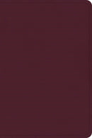 CSB Large Print Compact Reference Bible-Cranberry Leathertouch