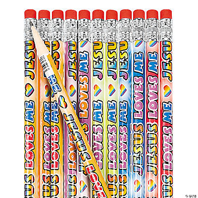 Pencils Jesus Loves Me (set 24)