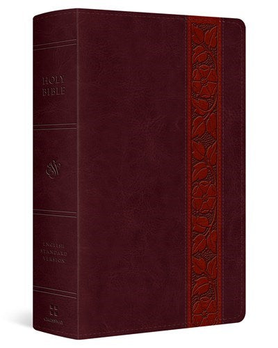 ESV Large Print Personal Size Bible-Mahogany Trellis TruTone
