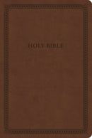 CSB Large Print Thinline Bible (Value Edition)-Brown LeatherTouch