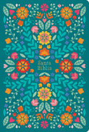 Span-RVR 1960 Hand Size Giant Print Bible (Biblia Letra Grande Tamano Manual)-Floral LeatherTouch Indexed