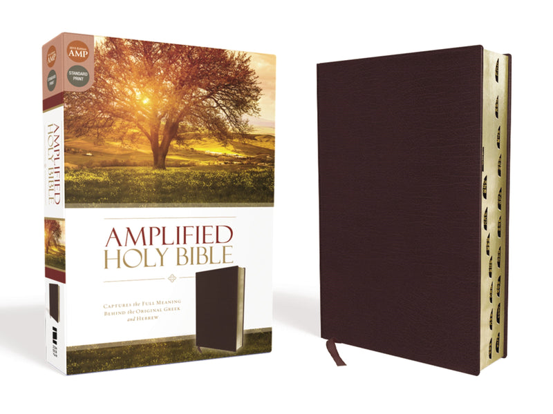 Amplified Holy Bible (Revised)-Burgundy Bonded Leather Indexed