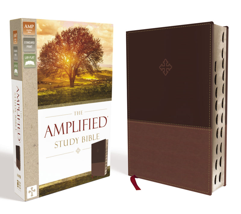 Amplified Study Bible (Revised)-Brown LeatherSoft Indexed