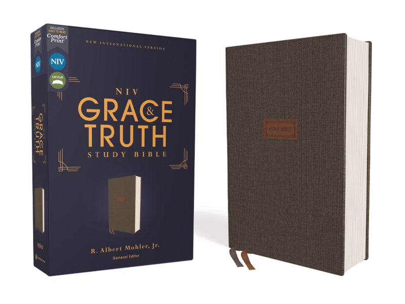 NIV The Grace And Truth Study Bible (Comfort Print)-Gray Cloth Over Board