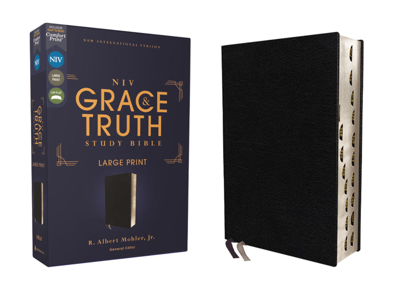 NIV The Grace And Truth Study Bible/Large Print-Black European Bonded Leather Indexed