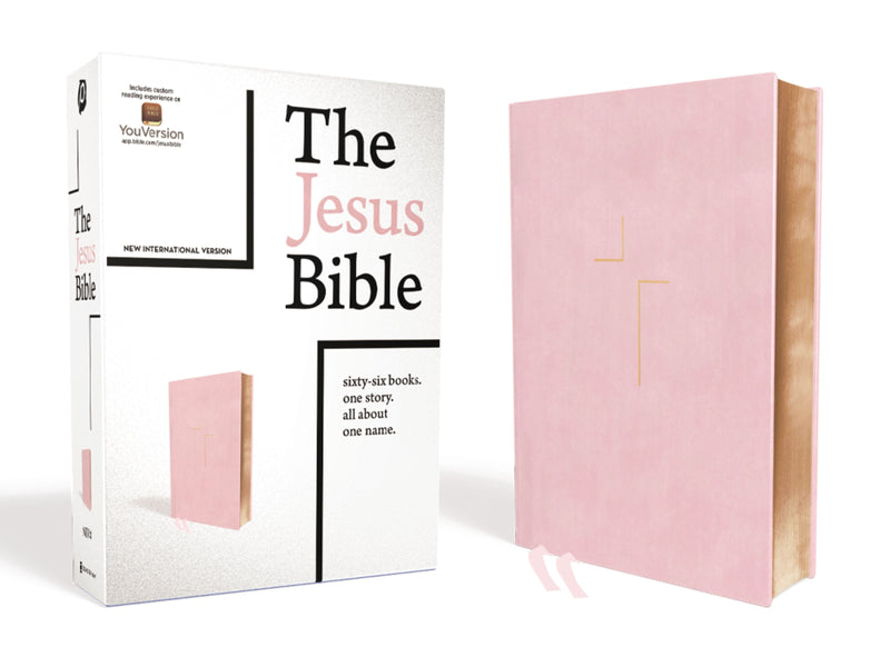 NIV The Jesus Bible (Comfort Print)-Pink Leathersoft 