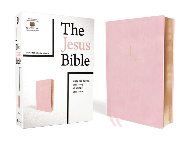 NIV The Jesus Bible (Comfort Print)-Pink Leathersoft Indexed