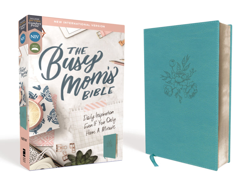 NIV The Busy Mom's Bible (Comfort Print)-Teal Leathersoft