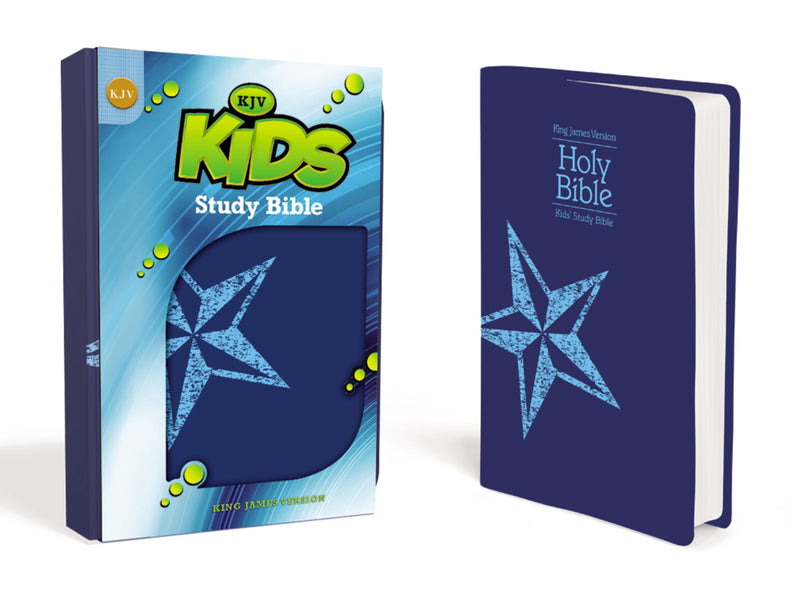 KJV Kids Study Bible-Galaxy Blue Leather-Look