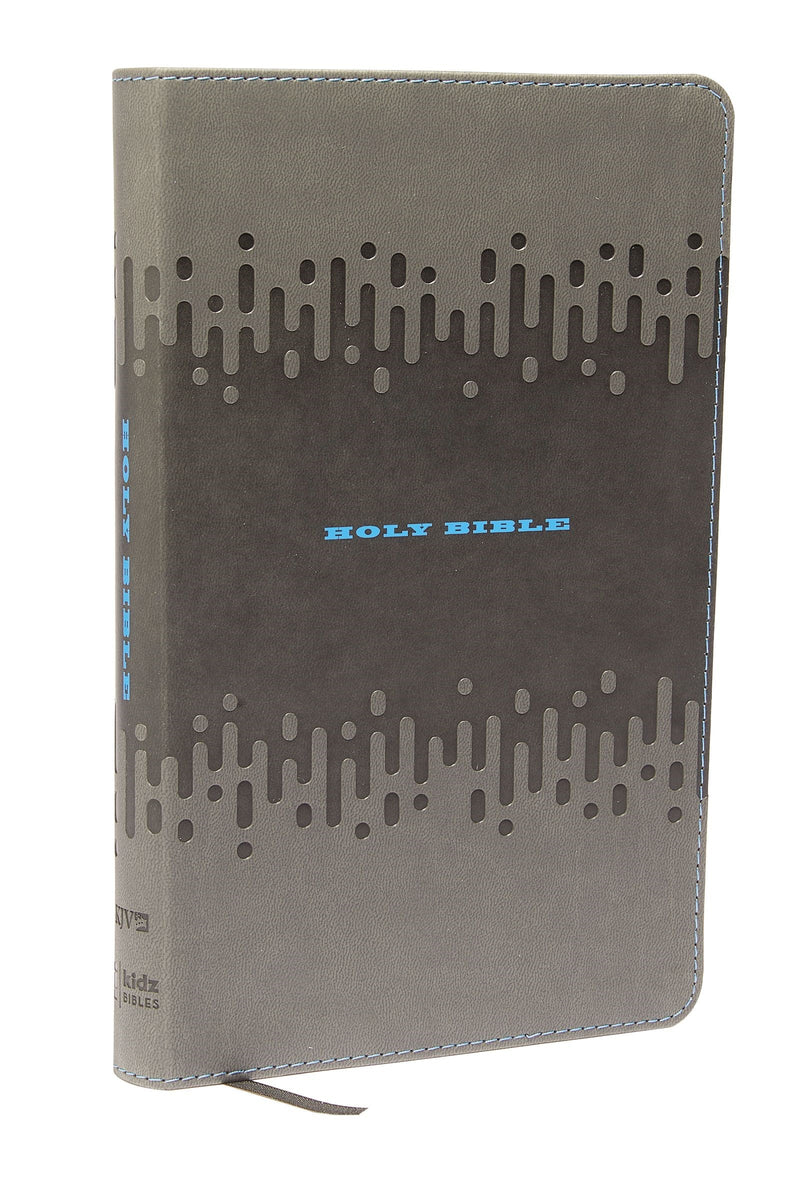 KJV Thinline Bible For Kids-Charcoal Leathersoft