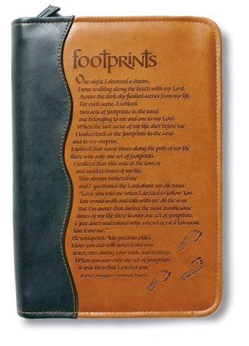 Duo-Tone Footprints Bible Cover, Large