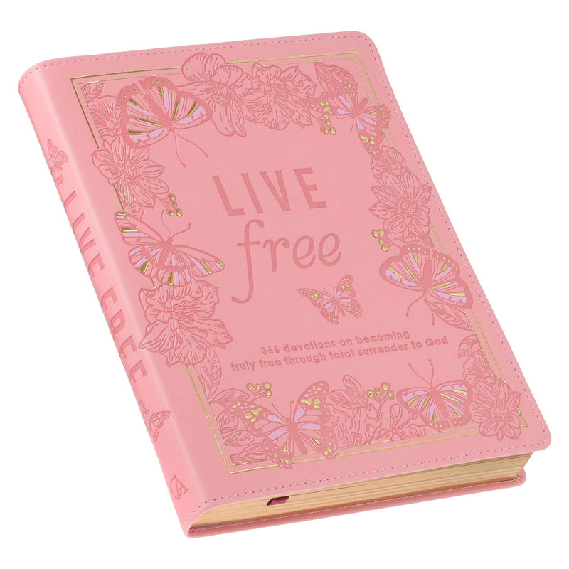 Live Free Pink Faux Leather