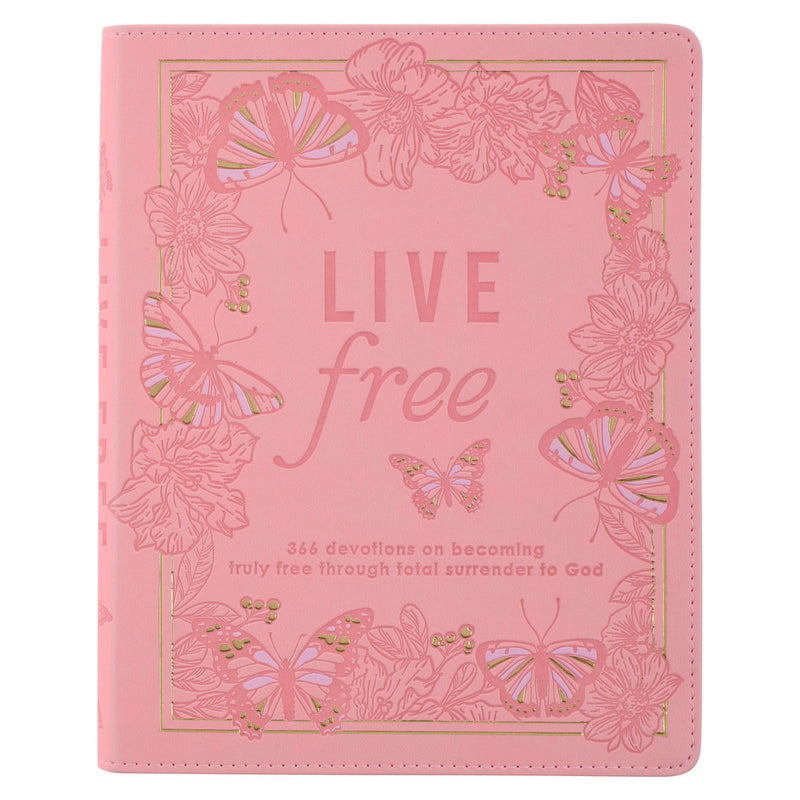 Live Free Pink Faux Leather