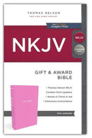 NKJV Gift & Award Bible (Comfort Print)-Pink Leatherflex