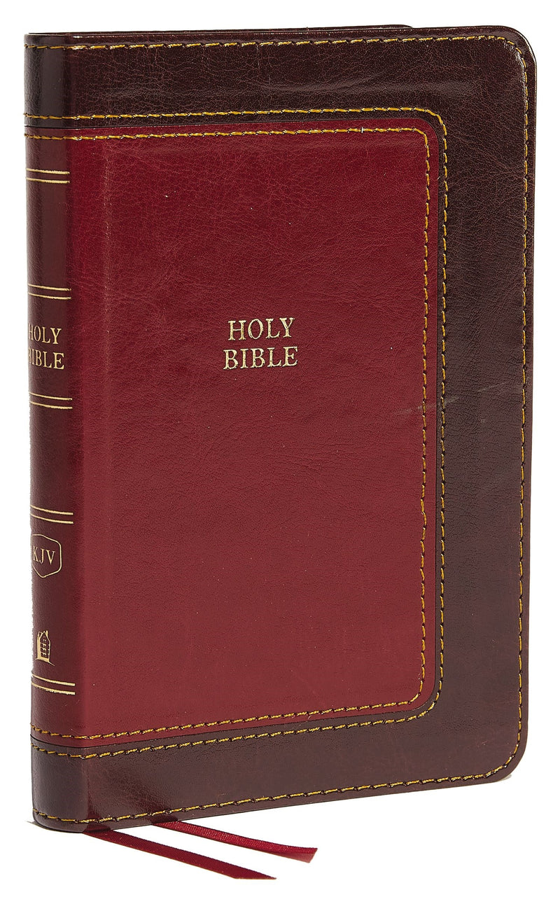 KJV Thinline Bible/Compact (Comfort Print)-Burgundy/Dark Burgundy Leathersoft