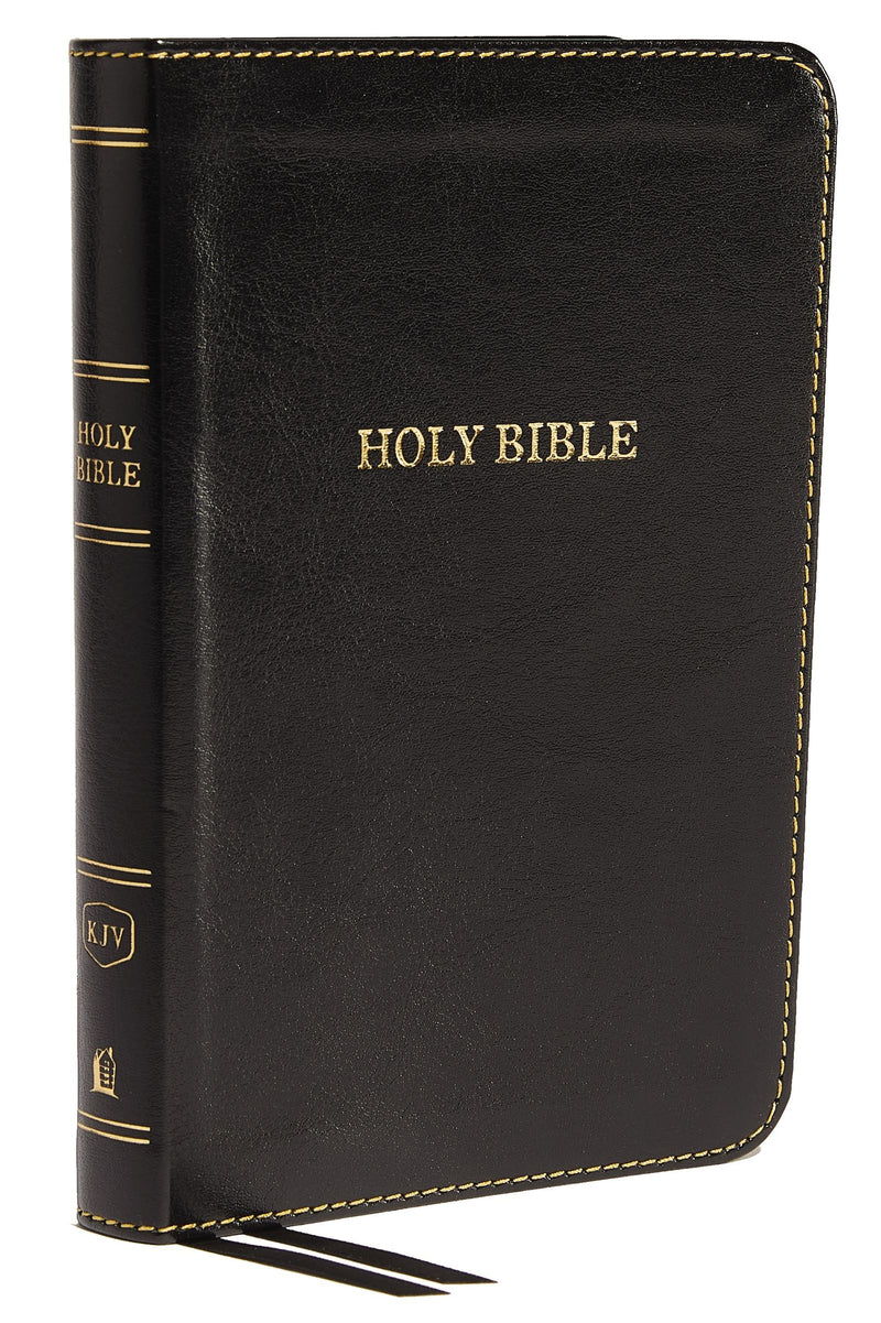 KJV Thinline Bible/Compact (Comfort Print)-Black Leathersoft