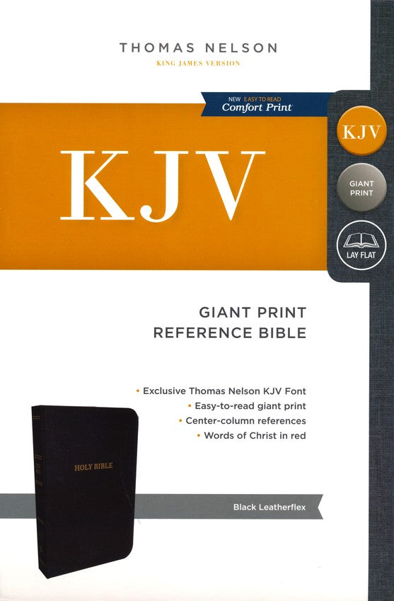 Giant Print Ref. Bible - Black - Imit L
