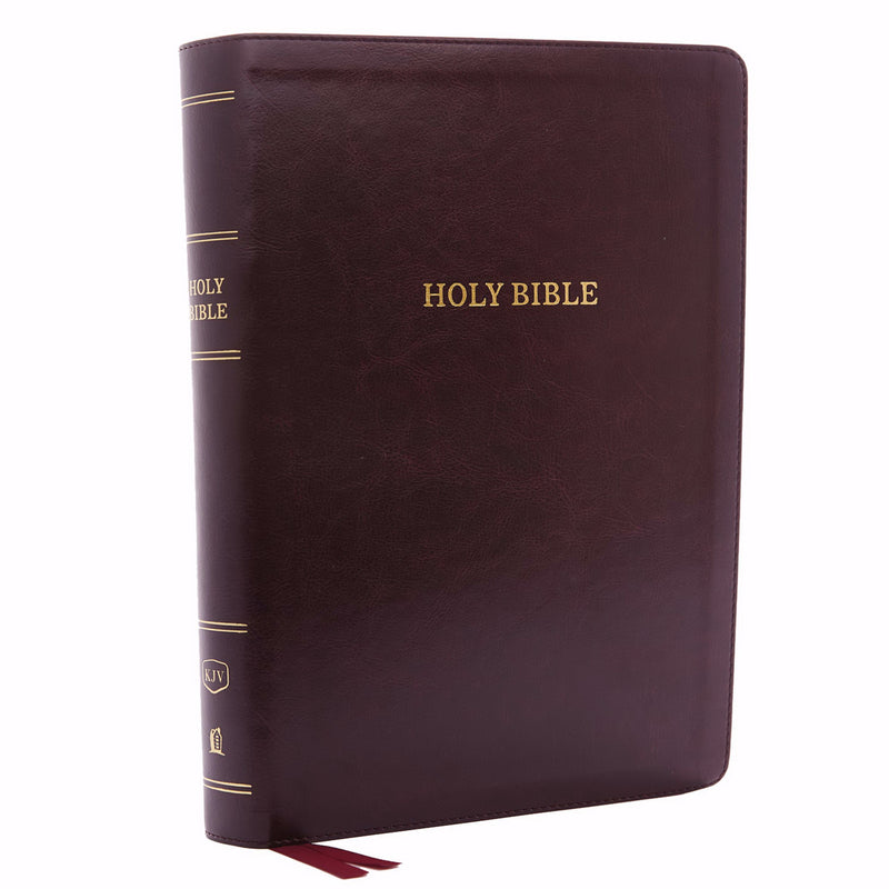 KJV Super Giant Print Reference Bible (Comfort Print)-Burgundy Deluxe Leathersoft Indexed
